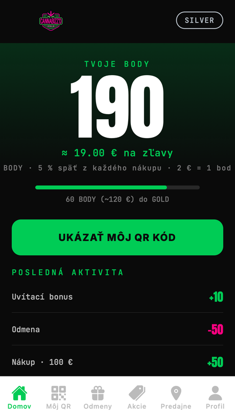 Prehľad bodov